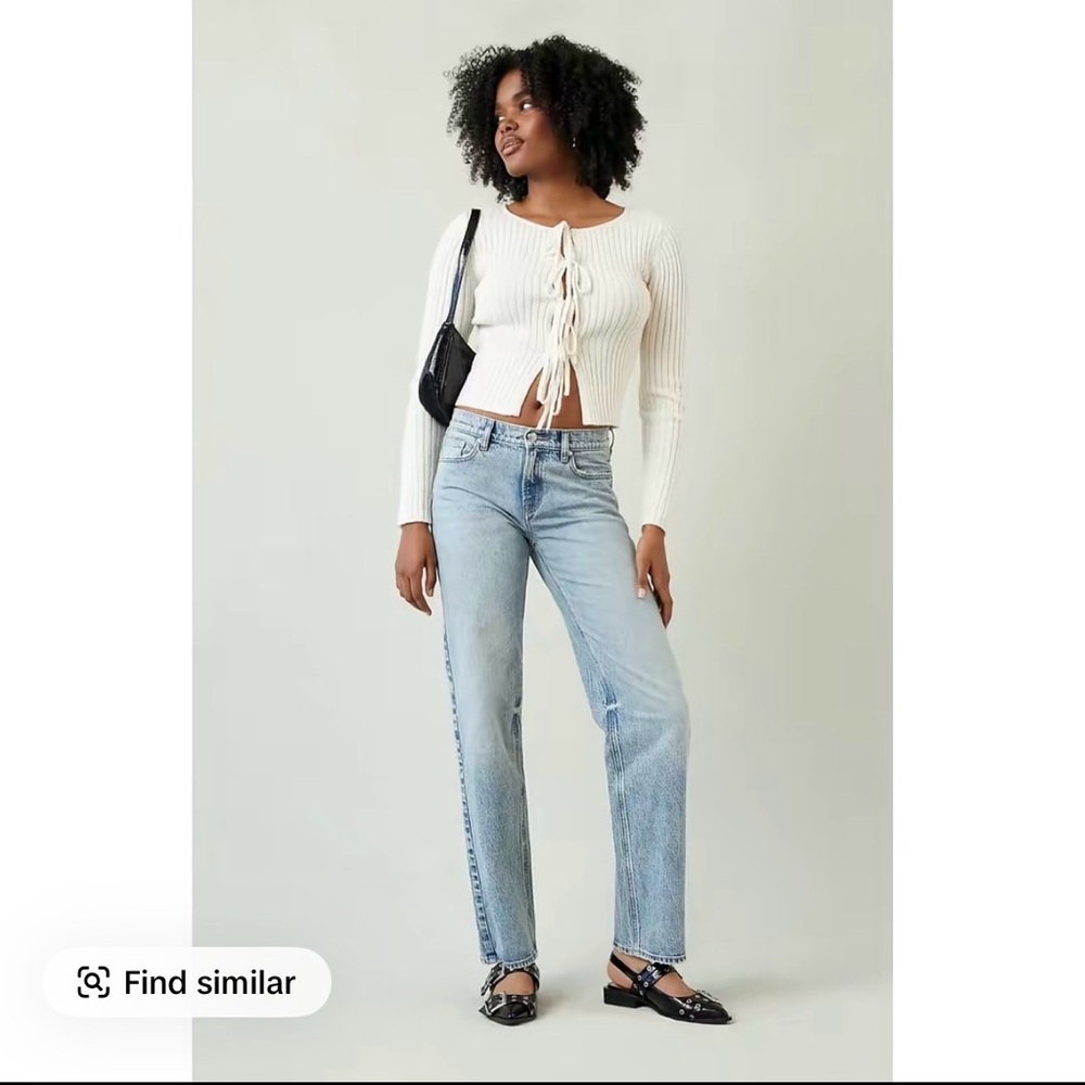 PacSun Light Blue Jordyn Low Rise Straight Leg Jeans